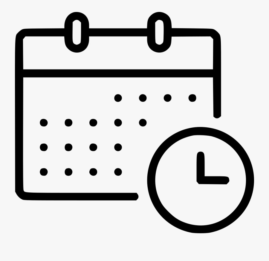 Calendar Date Schedule Event Month Year History Comments - Date Clipart Black And White, Transparent Clipart
