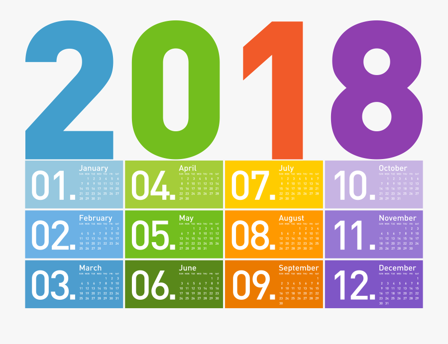 Transparent Calendar Png - Calendar Design 2018 Png, Transparent Clipart