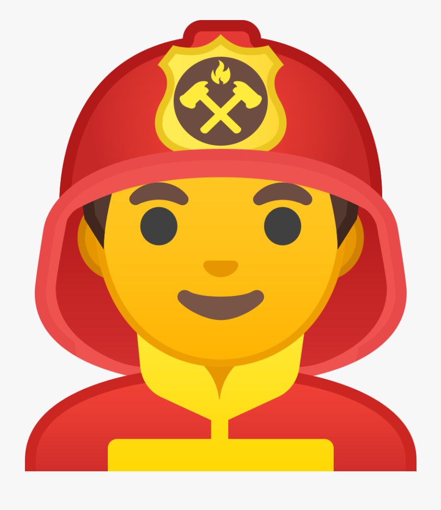 Man Firefighter Icon - Firefighter Emoji Png, Transparent Clipart