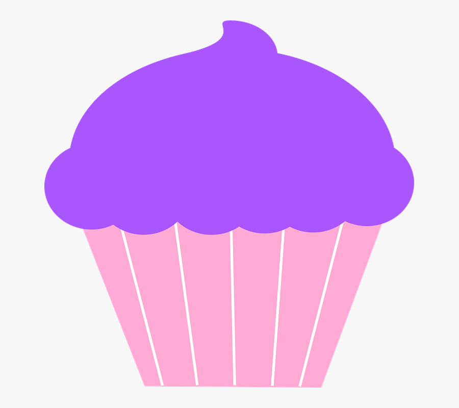 Cupcake Clipart Violet - Purple Cupcake Clipart, Transparent Clipart
