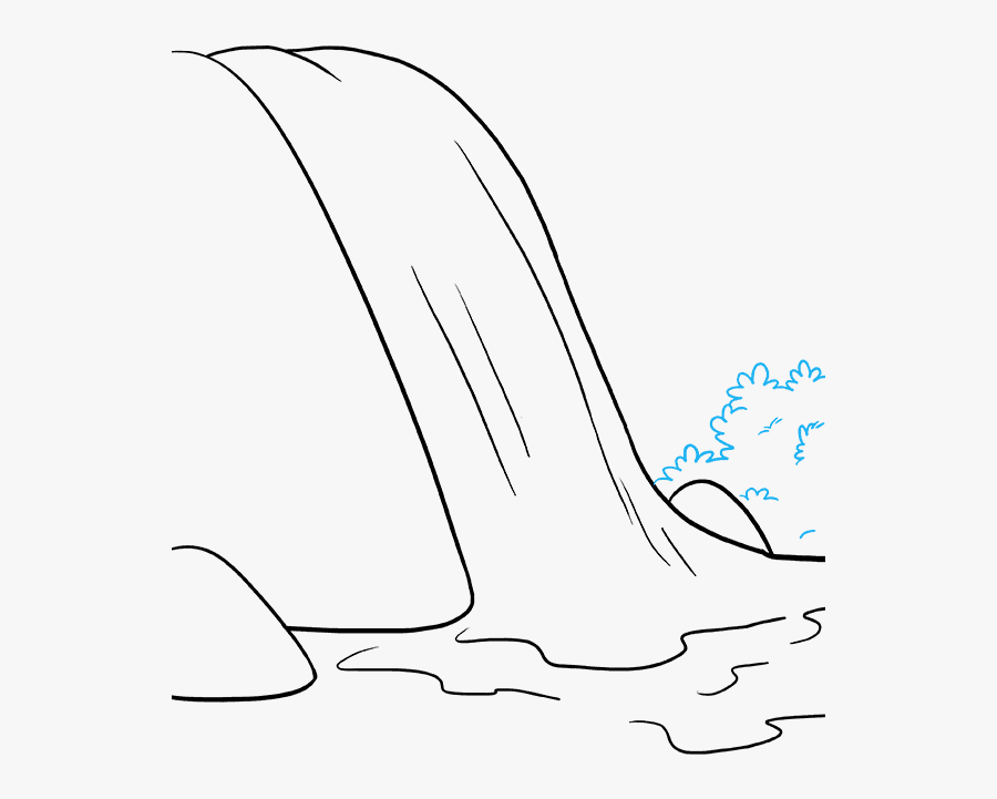 Easy To Draw Waterfall, Transparent Clipart