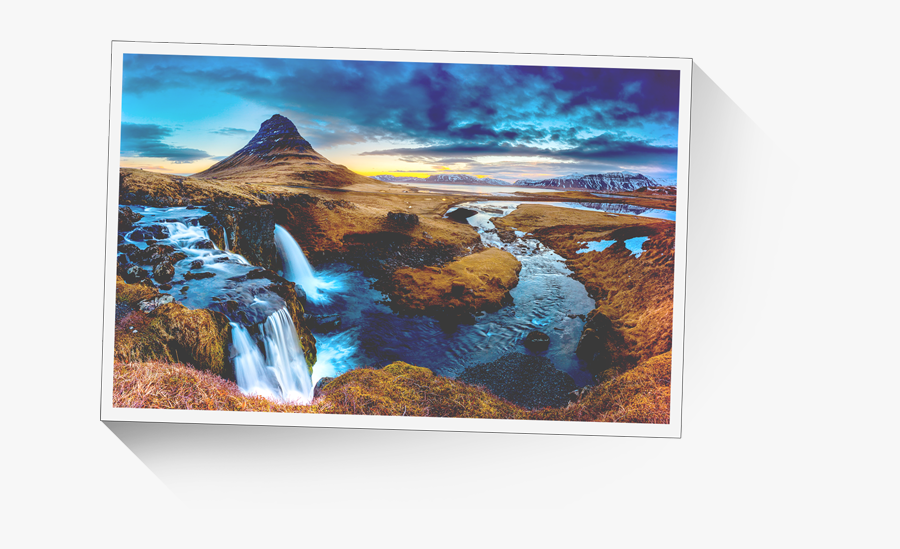 Clip Art Kirkjufell Waterfall - Iceland Wall Murals, Transparent Clipart