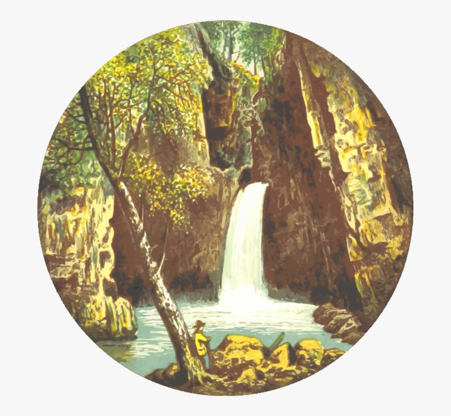 Water,water Feature,tree - Waterfall, Transparent Clipart