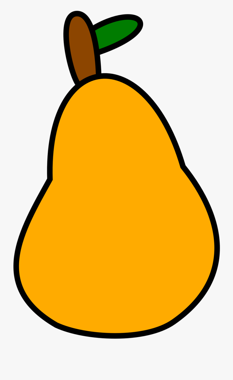Very Simple Pear Svg Clip Arts - Pear Clip Art, Transparent Clipart
