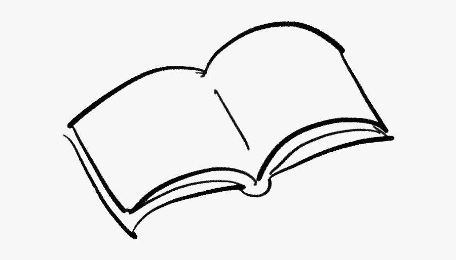 Drawing Of A Book Black And White, Transparent Clipart