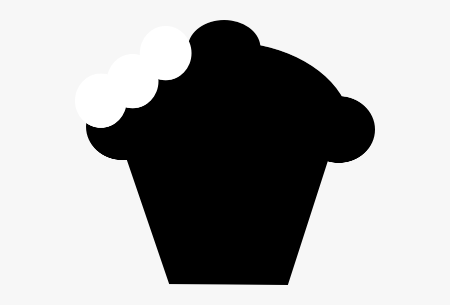 Transparent Cupcakes Vector Png - Cupcake With Bite Silhouette, Transparent Clipart