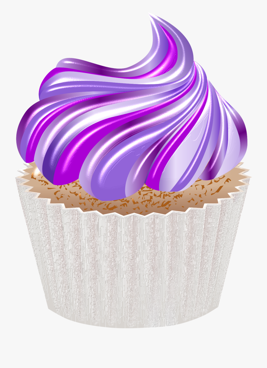 Clip Art Pictures - Purple Cupcake Transparent Background, Transparent Clipart