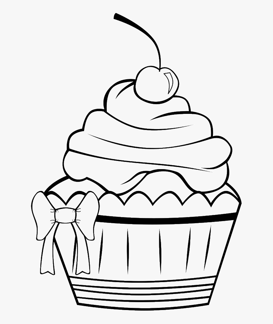 A Very Pretty Cupcake Coloring Pages - Cupcakes Coloring Pages Printable, Transparent Clipart