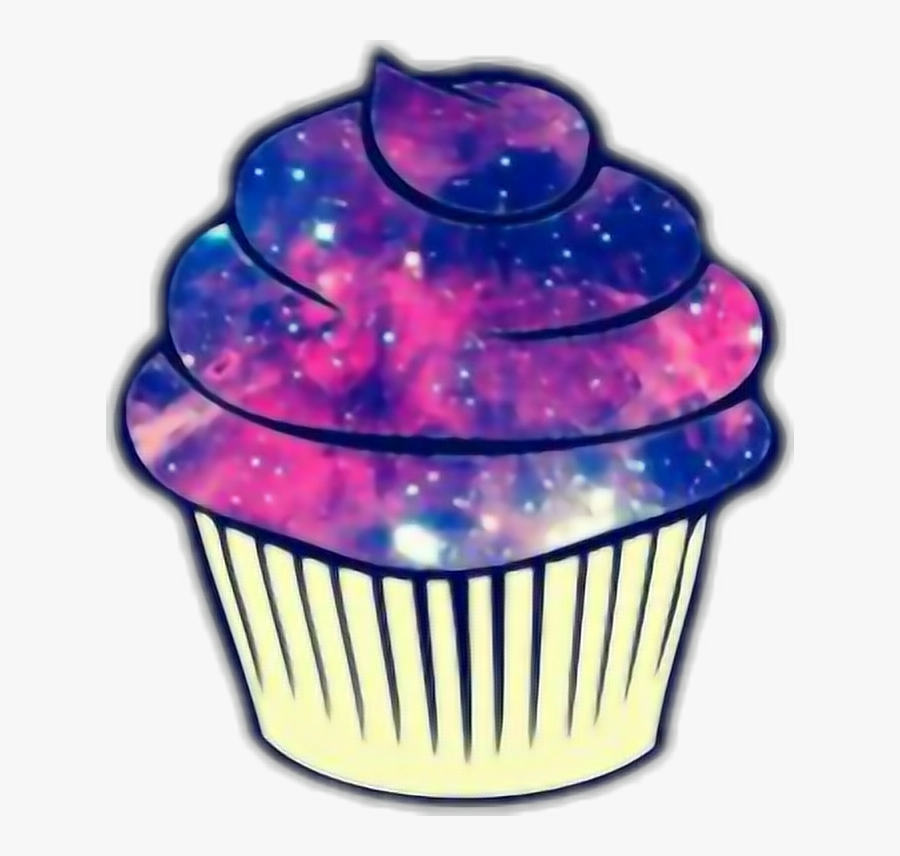 Transparent Purple Galaxy Png - Galaxy Cupcake Clip Art, Transparent Clipart