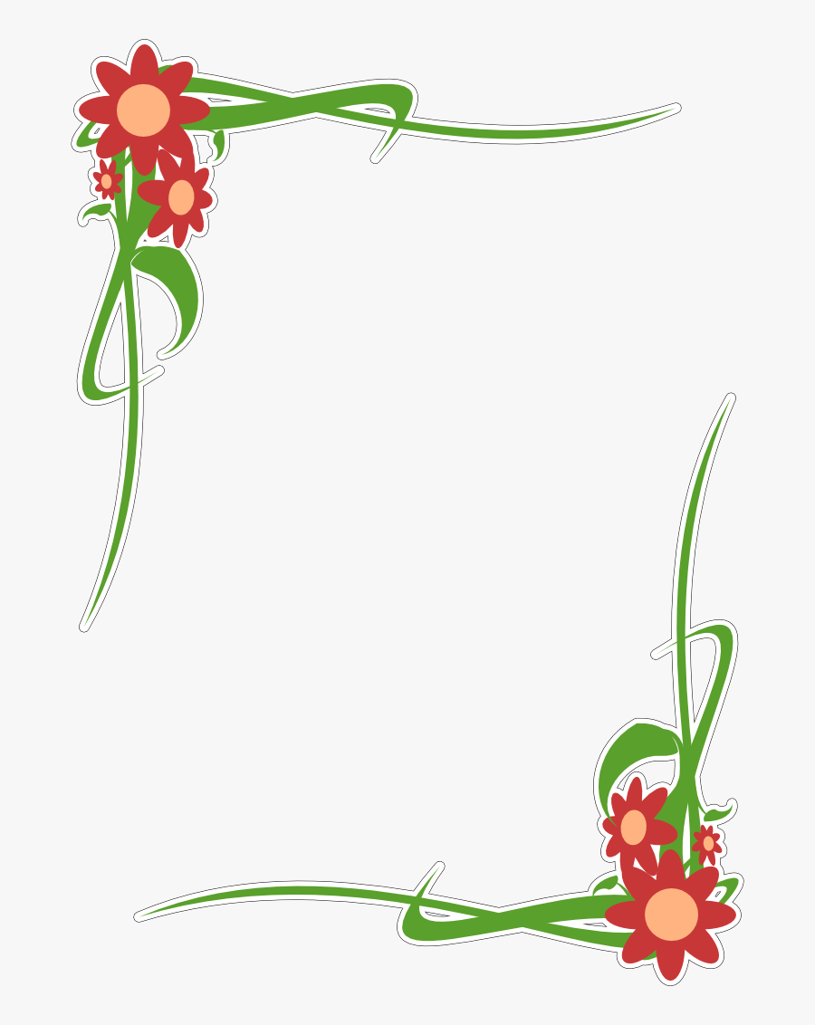 Borde Floral, Transparent Clipart