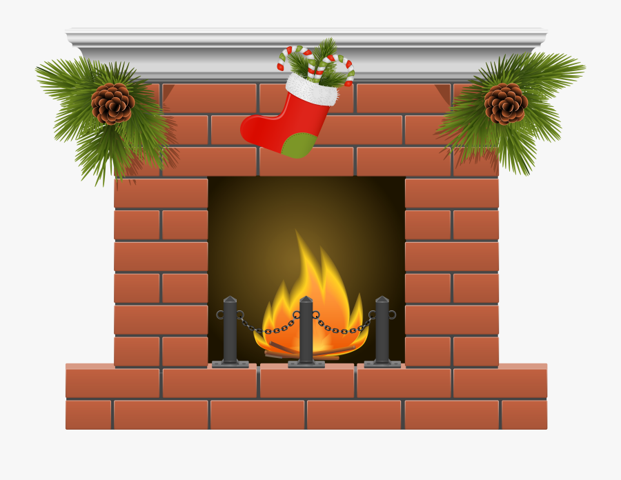 Christmas Fireplace Png Clipart - Christmas Fireplace Clipart, Transparent Clipart