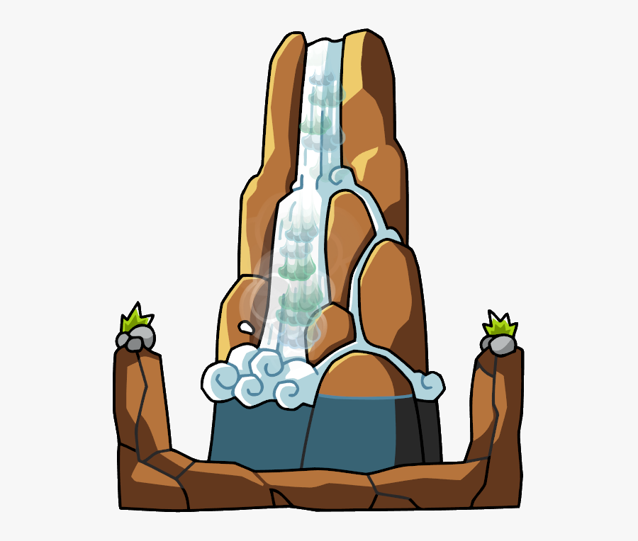 Transparent Waterfall Clipart - Scribblenauts Waterfall, Transparent Clipart