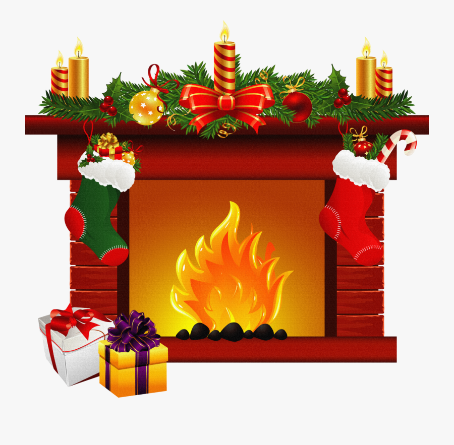 Christmas Clipart Christmas Fireplace Png - Christmas Fire Clipart, Transparent Clipart