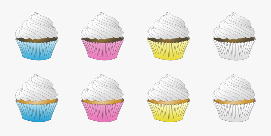 Muffin Clipart Buttercream - Cupcake White Icing Clipart, Transparent Clipart