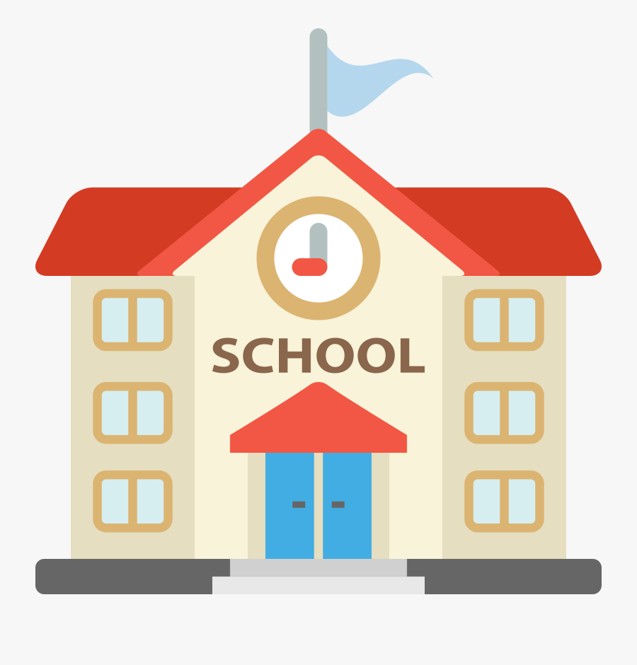 Transparent School House Clipart - Transparent Background School Clipart, Transparent Clipart
