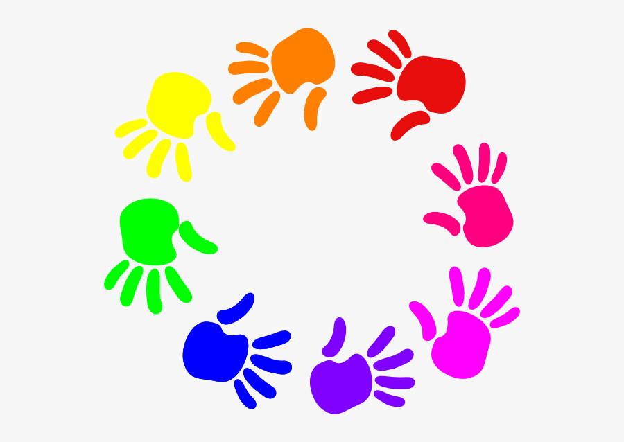 Colorful Circle Of Hands Nursery School Svg Clip Arts - Hands In Circle Clipart, Transparent Clipart