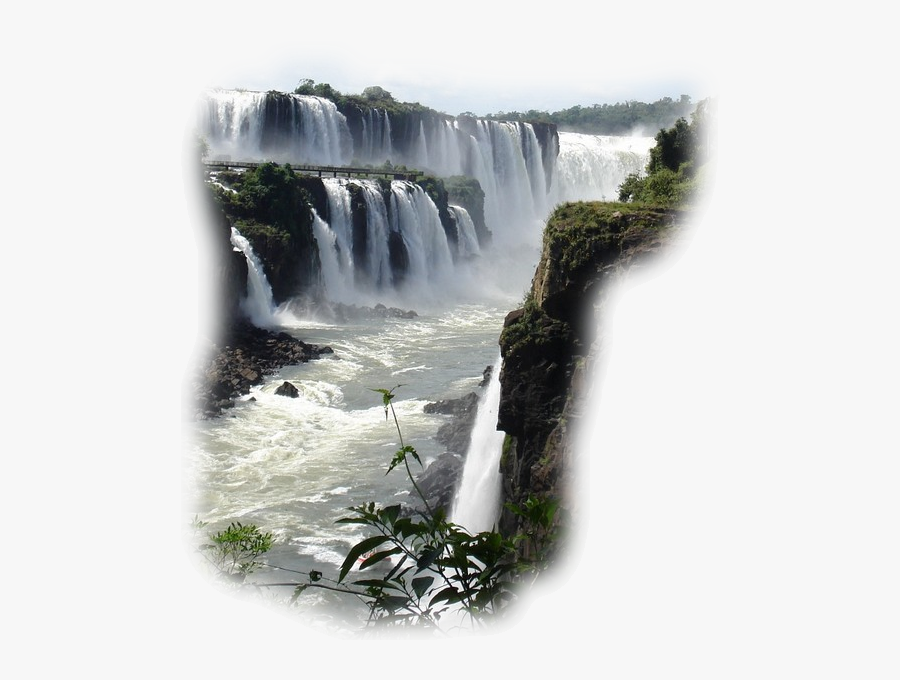 Waterfall Painting River Stream Water Resources - Iguazu Falls, Transparent Clipart