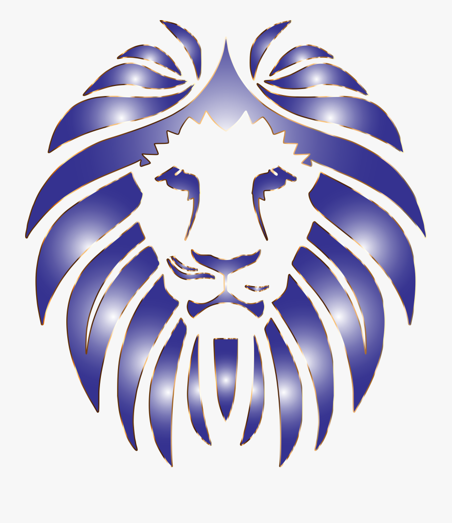 Head,art,big Cats - Vector Lion Head Png, Transparent Clipart
