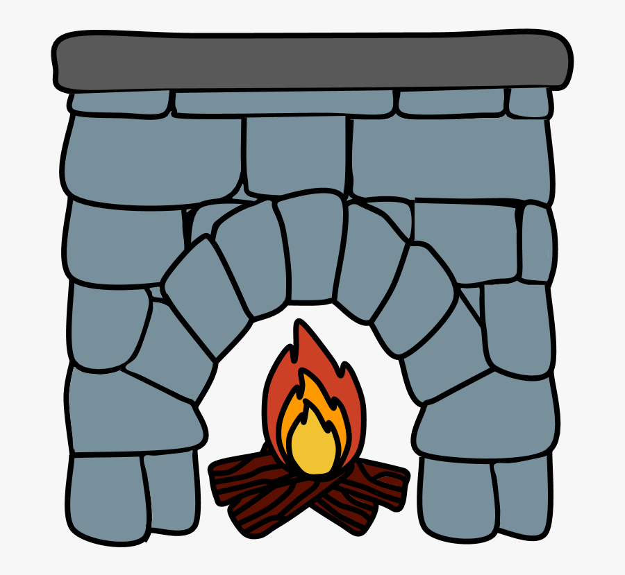 Fireplace Clipart , Png Download - Fireplace Black And White Clipart, Transparent Clipart