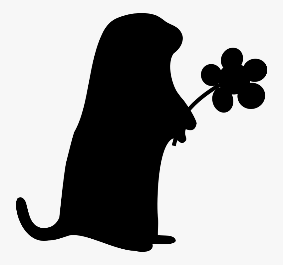 Transparent Shadow Clipart - Groundhog Silhouette, Transparent Clipart