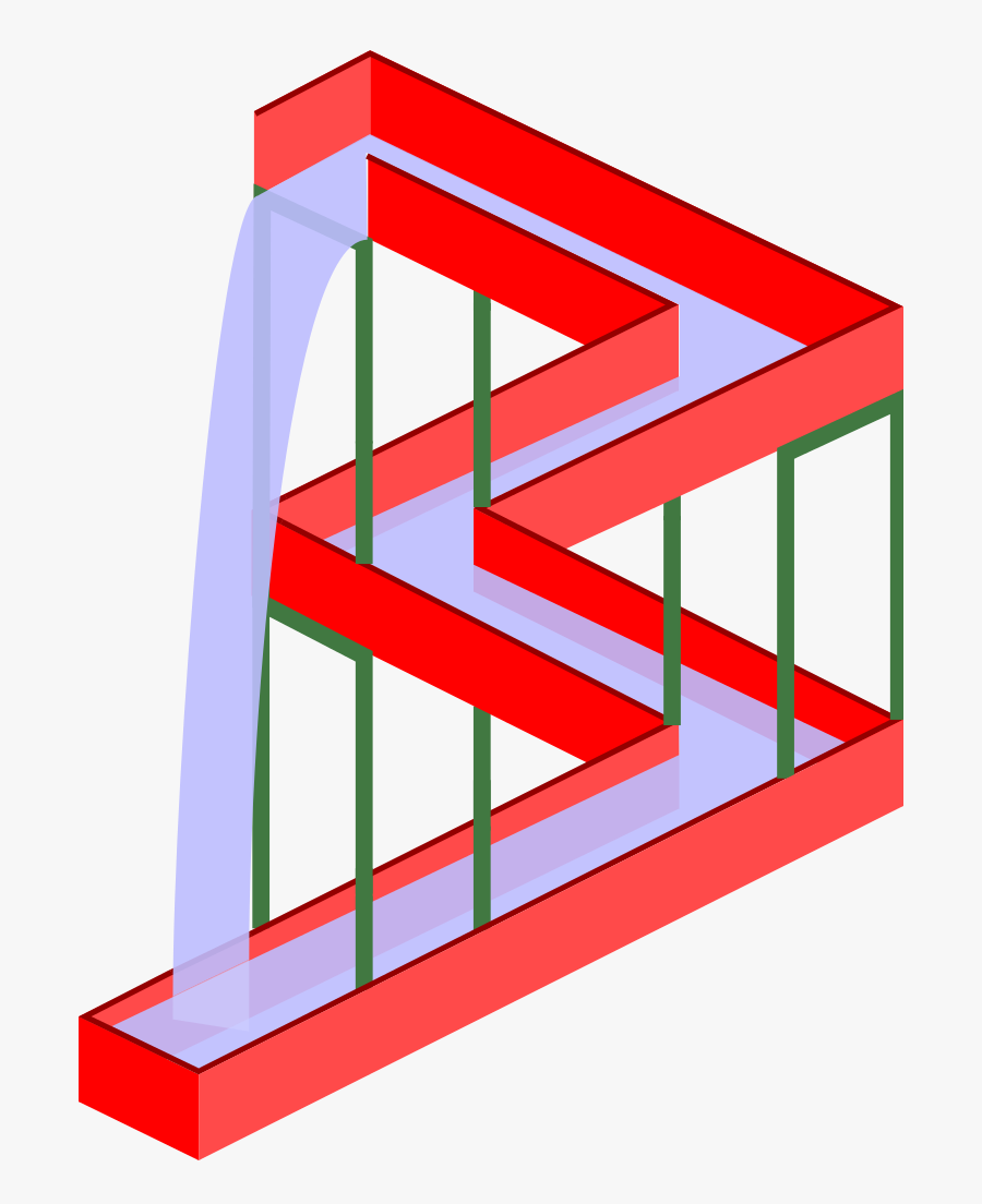 Transparent Waterfall Png - Optical Illusion Water Flowing Up, Transparent Clipart
