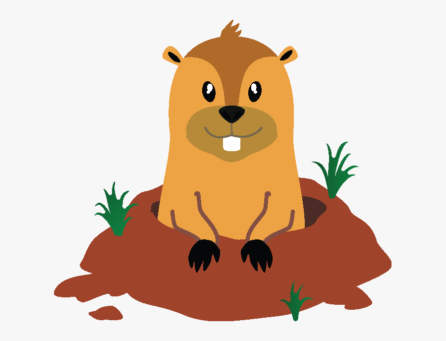 Transparent Groundhog Day Png - Cartoon, Transparent Clipart