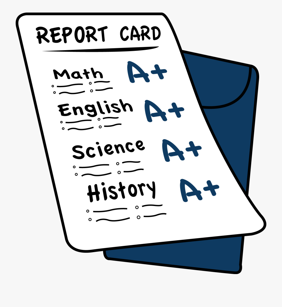 Clipart Desk Middle School - Report Card, Transparent Clipart