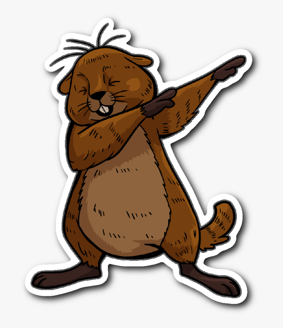 Groundhog Day Funny Dabbing Dance Groundhog Sticker - Transparent Groundhog Day Clipart, Transparent Clipart