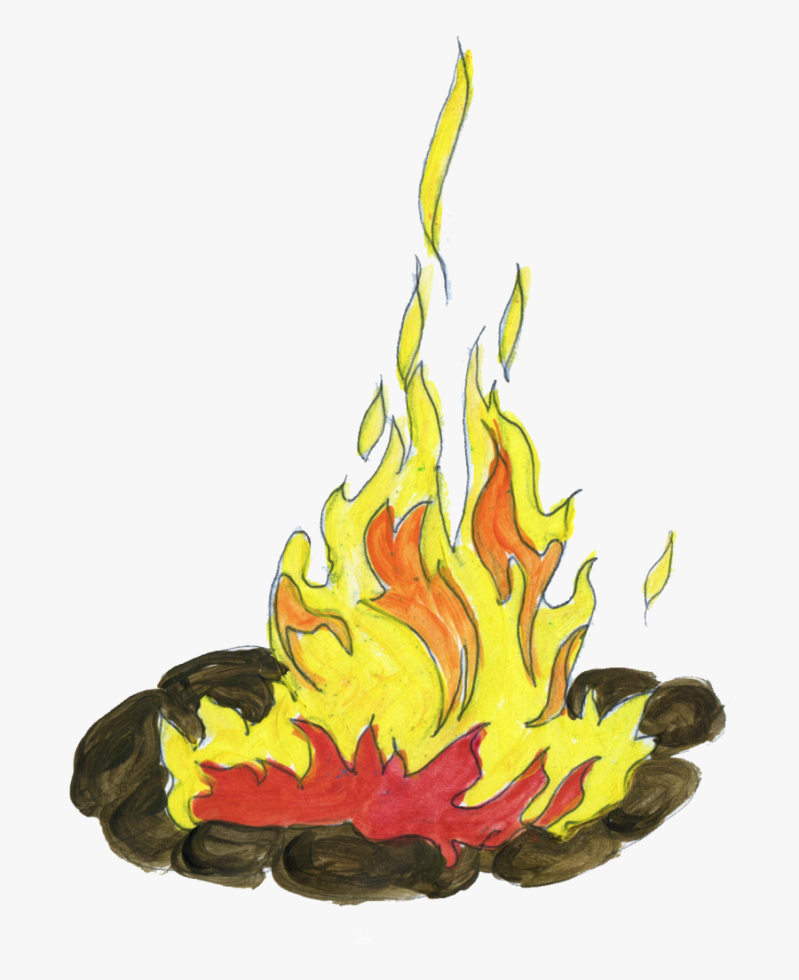 4 Fire Place Drawing - Drawing, Transparent Clipart