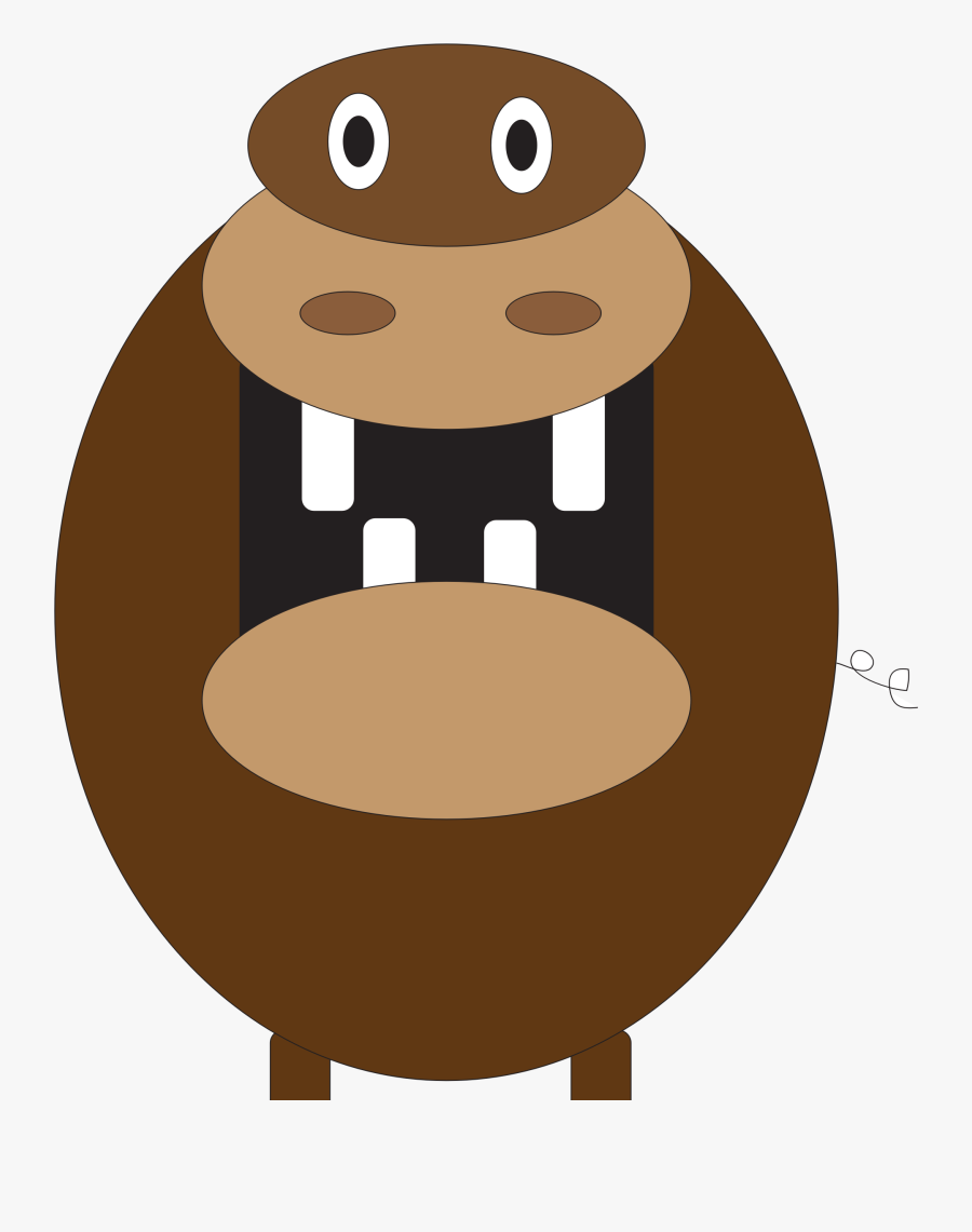 Hippo Clipart Orange - Clip Art, Transparent Clipart