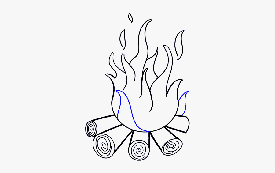 How To Draw Fire - Fire Drawing, Transparent Clipart