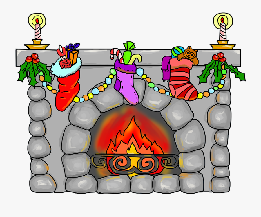 Christmas Fireplace By Lillycantabile - ปล่อง ไฟ คริสต์มาส การ์ตูน, Transparent Clipart