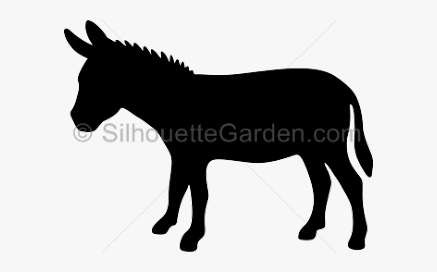 Donkey Clipart Silhouette, Transparent Clipart