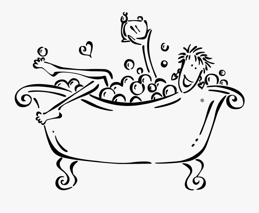 Png Download Huge Freebie For Graphic - Bathe Black And White, Transparent Clipart