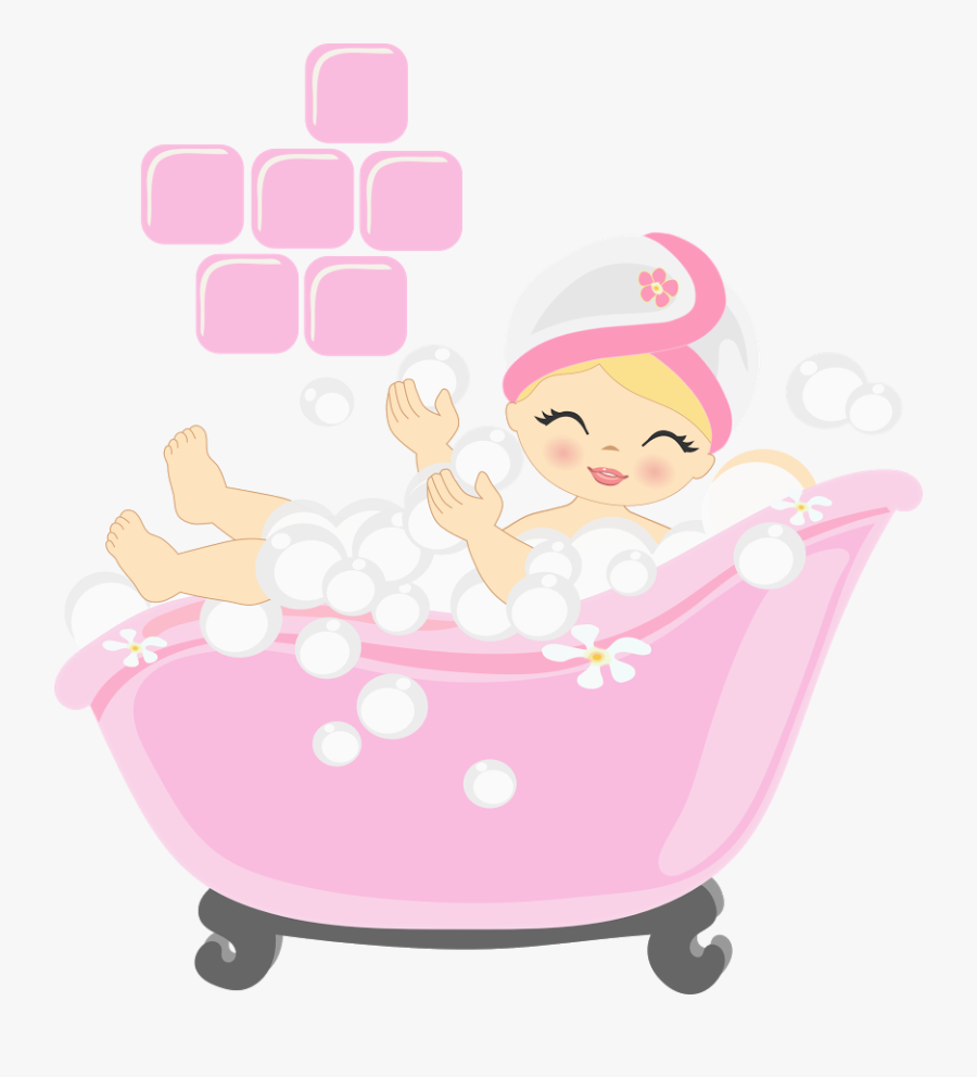 Clip Art Pink Bathtub - Spa Desenho Png, Transparent Clipart