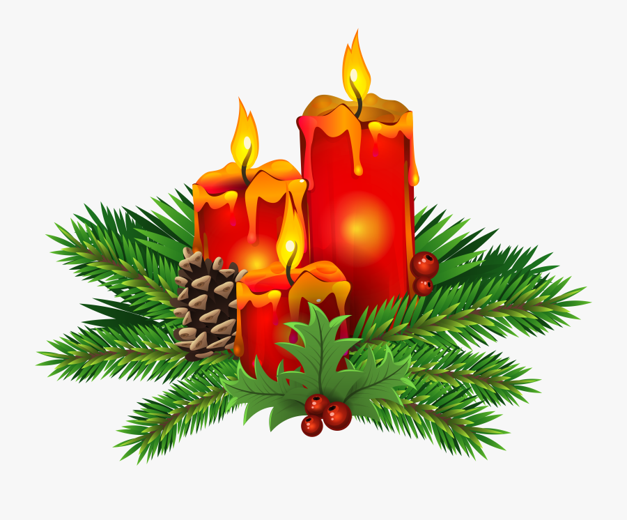 Christmas Tree Lights Clipart At Getdrawings - Christmas Candle Images Clip Art, Transparent Clipart