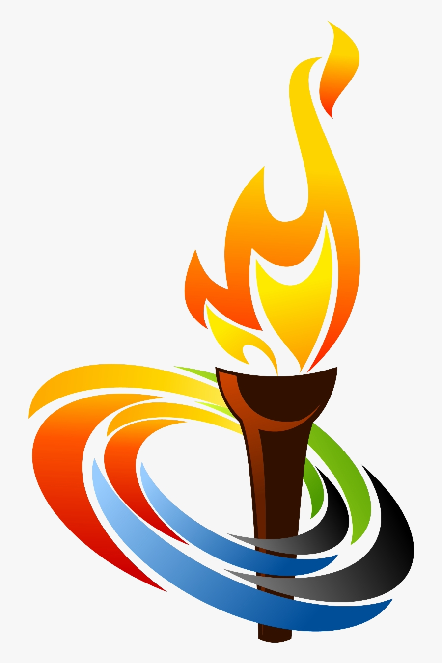Clip Art Olympic Torch, Transparent Clipart