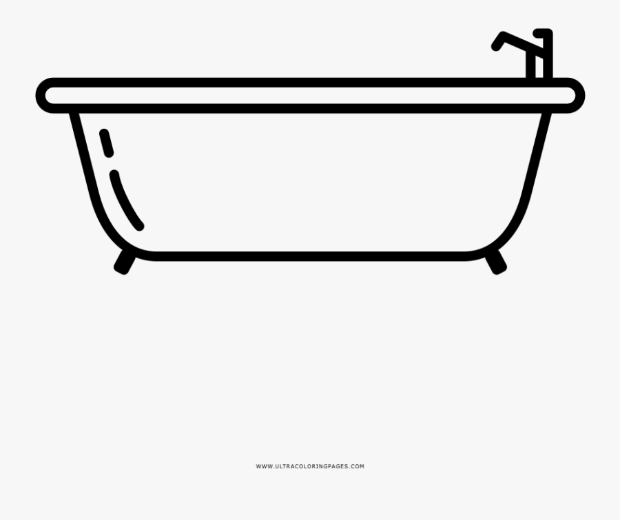 Tub Coloring Page - Colouring Images Of Tub, Transparent Clipart