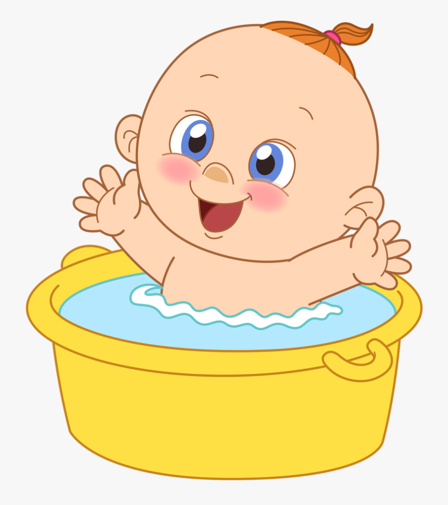 Baby Clipart Bath Time Baby In Bath Cartoon , Free Transparent