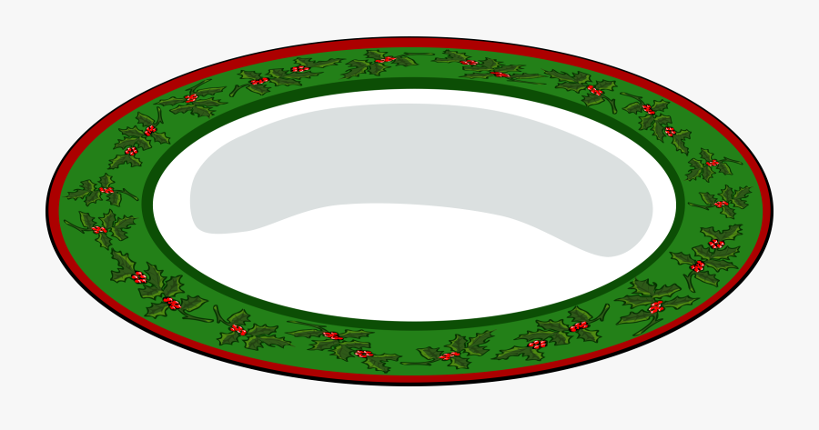 Area,rim,green - Christmas Plate Clipart, Transparent Clipart