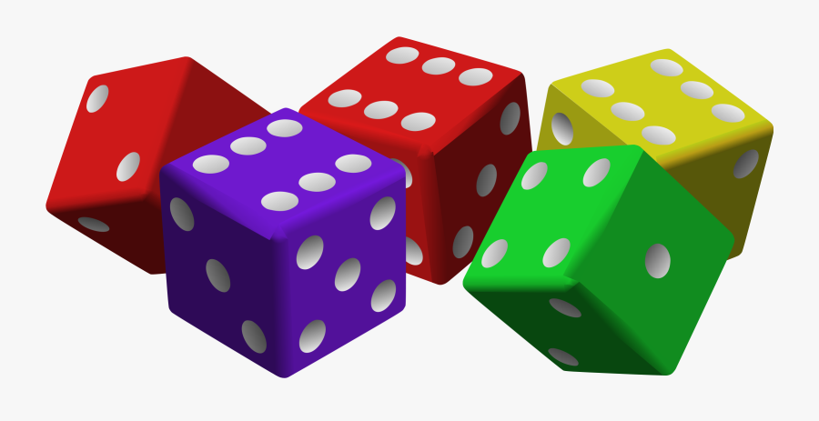 Gaming Clipart Probability - Colorful Dice Clipart, Transparent Clipart