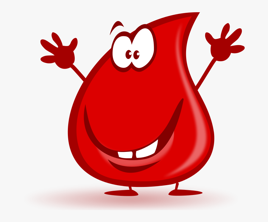 Blood Drive Clip Art - Red Blood Cell Character, Transparent Clipart
