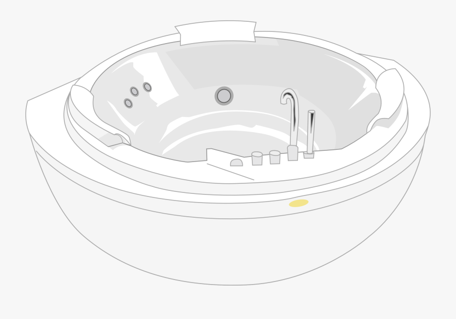 Hot Tub Clipart - Circle, Transparent Clipart