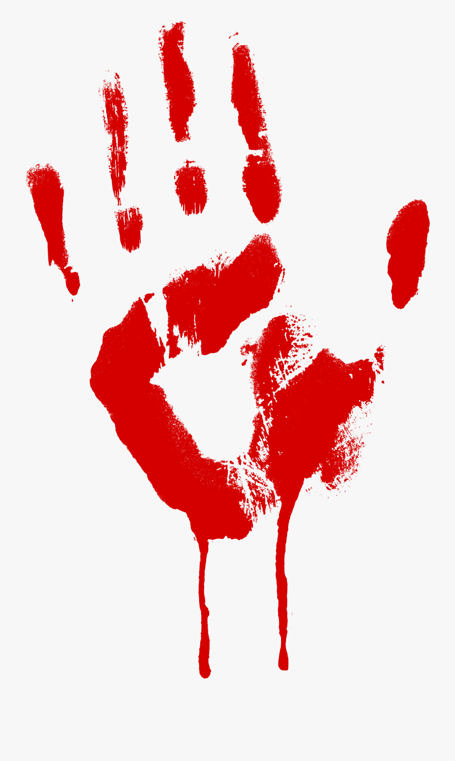 Hand Blood Png - Blood Hand Print Png, Transparent Clipart