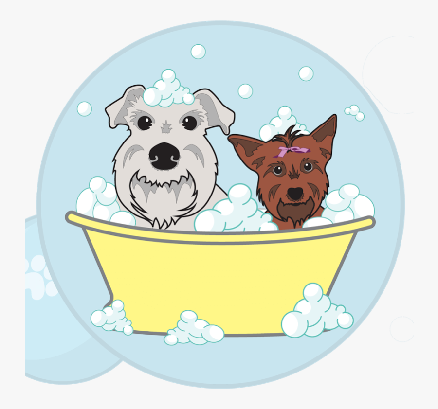 Clip Art Of Dog Bath Cfxq - Dog In Bubble Bath Clipart, Transparent Clipart