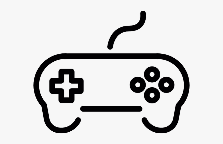 Game Controller With Wire Free Technology Icons Clipart - 游戏 机 简 笔画, Transparent Clipart
