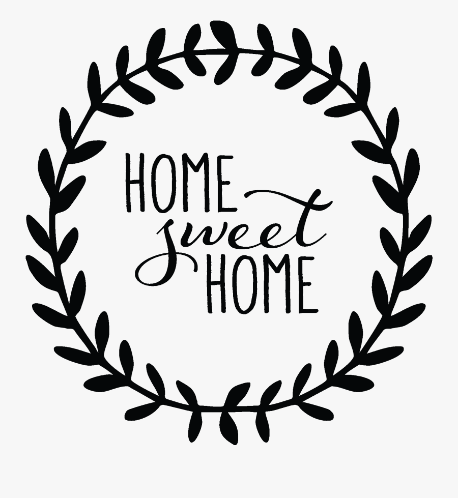 Download Home Sweet Home Leaves Wall Quotes™ Decal - Home Sweet Home Sign Clip Art, Transparent Clipart