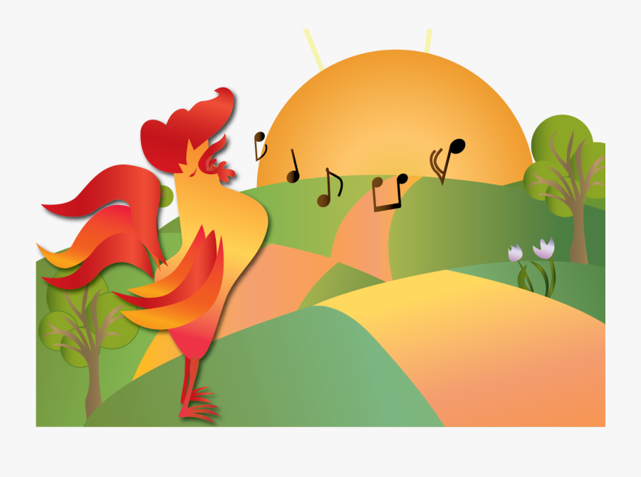 Chicken Rooster Clip Art - Good Morning Imagen Animada, Transparent Clipart