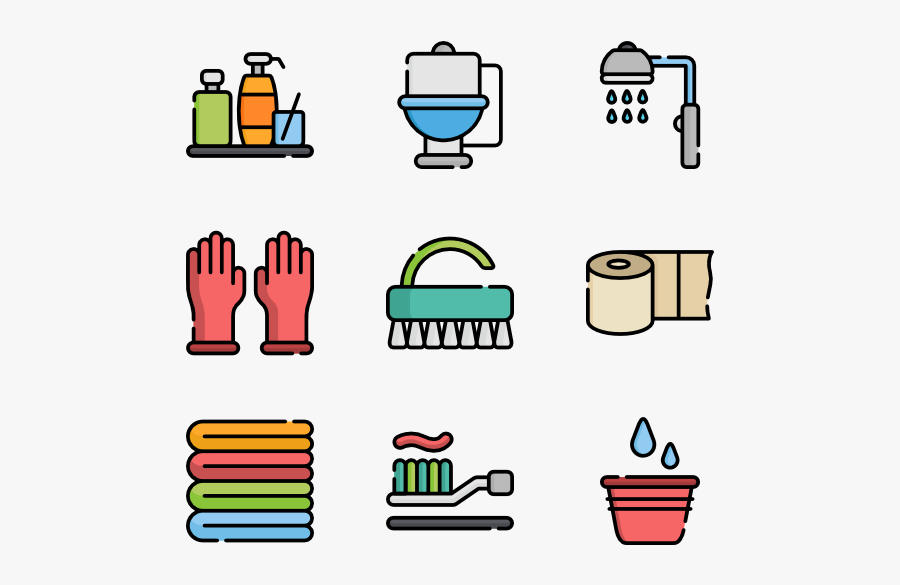 Bathroom Clipart Icons - Laundry Icon Vector Png, Transparent Clipart