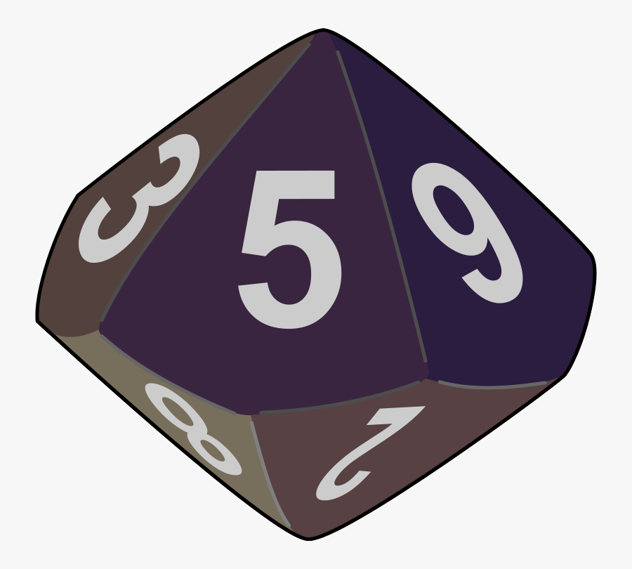 Dice Game Svg Clip Arts - 10 Sided Dice Clipart, Transparent Clipart